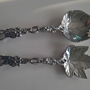 Arthur Court Grape Leaf Salad Server Spoon – Aluminum –